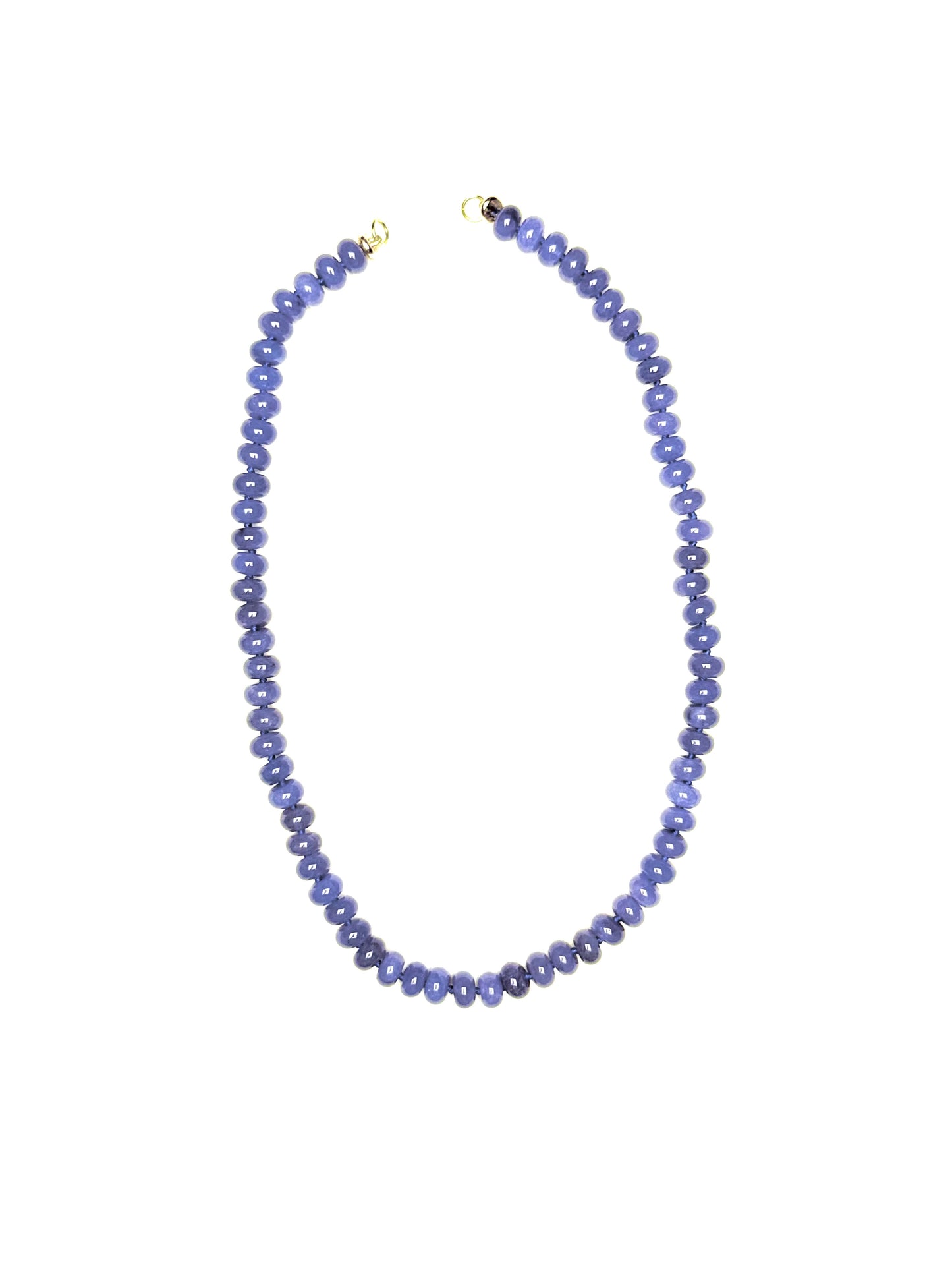 8x5mm Lavender Jade Rondelle Necklace
