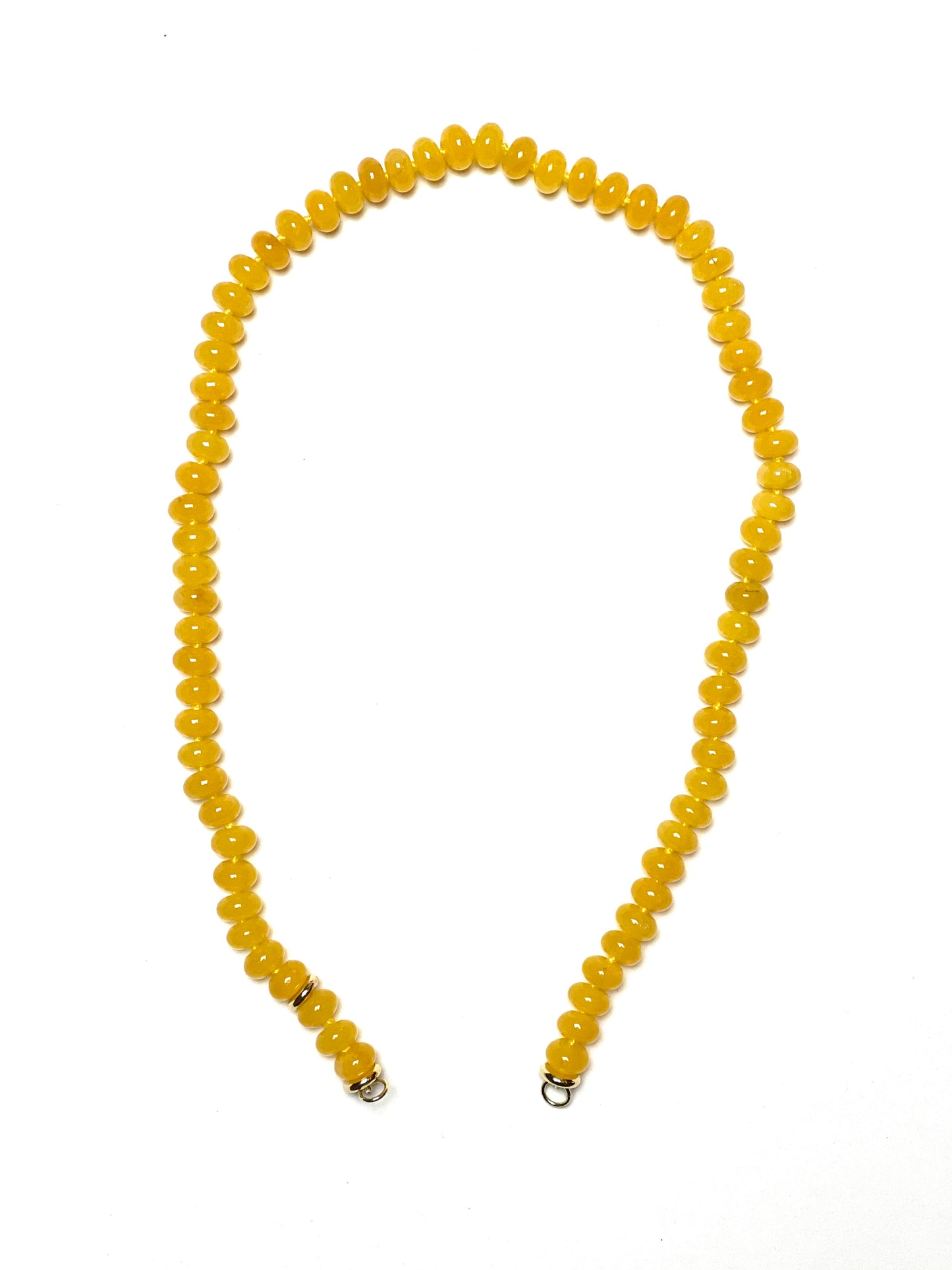 6mm Yellow Rondelle Necklace
