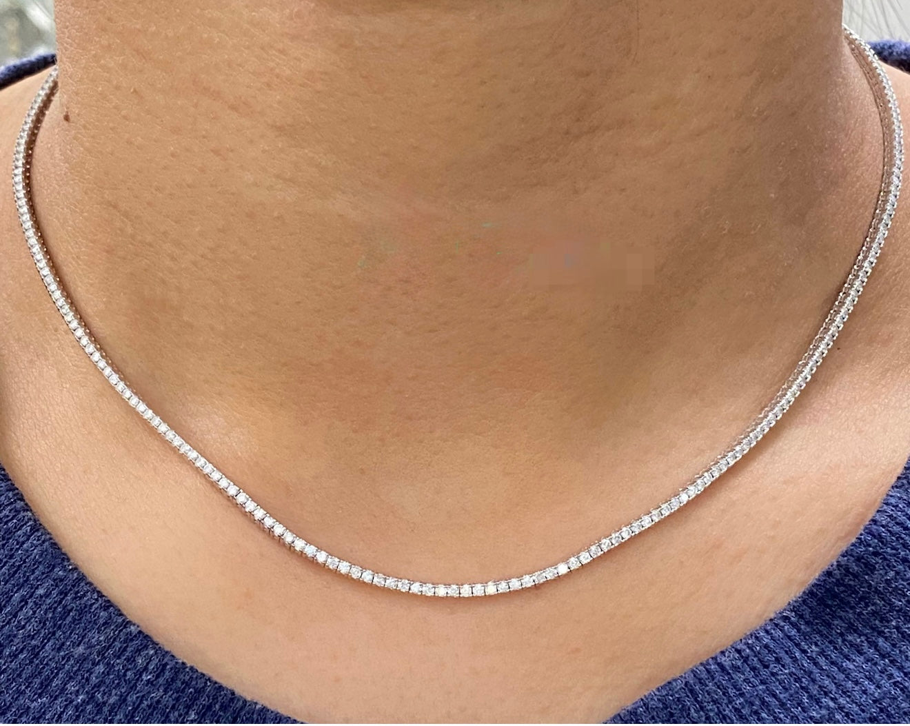 4 Carat Natural Diamond Eternity Necklace