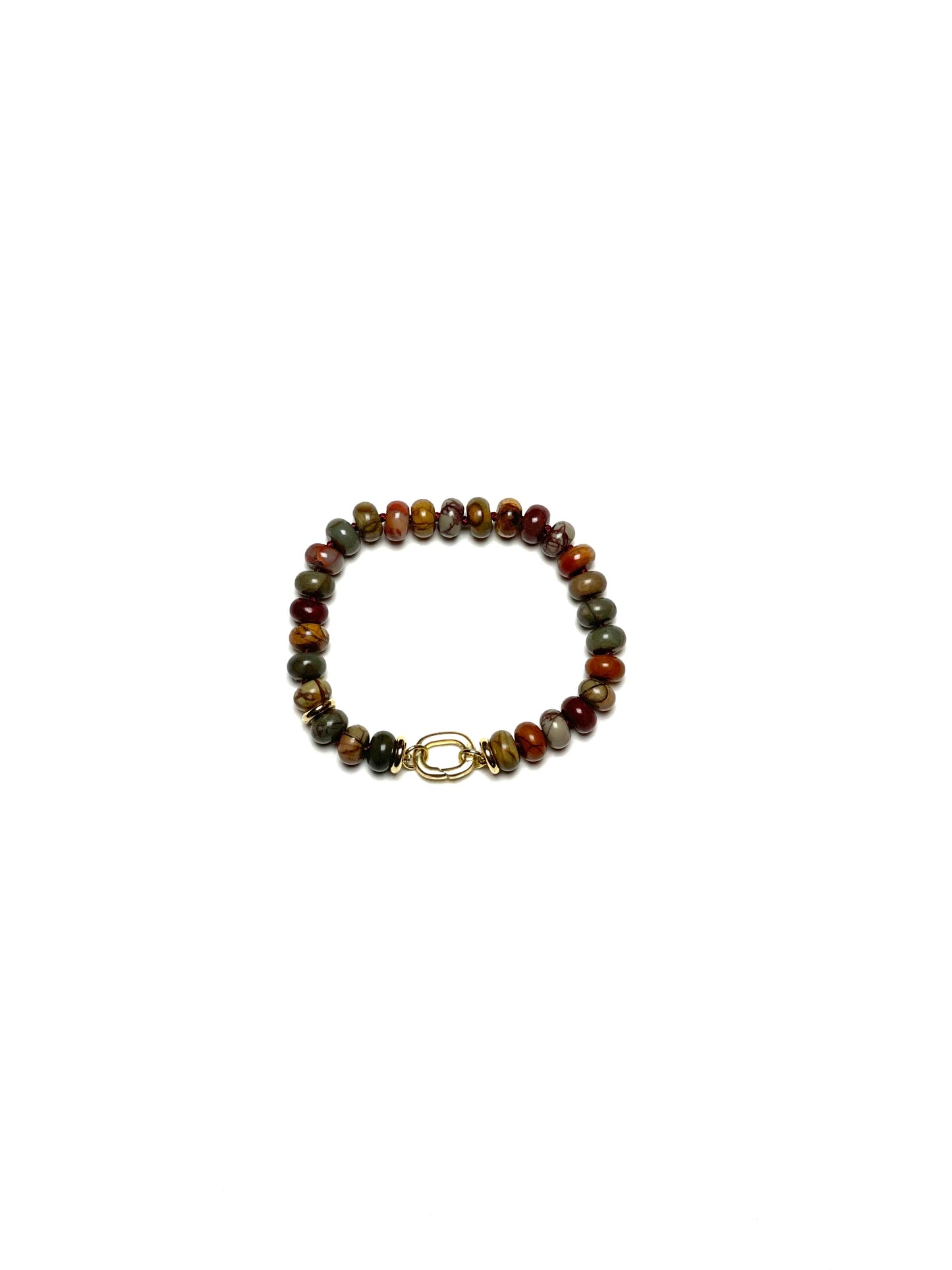 8x4mm Red Creek Jasper Bracelet/Extender