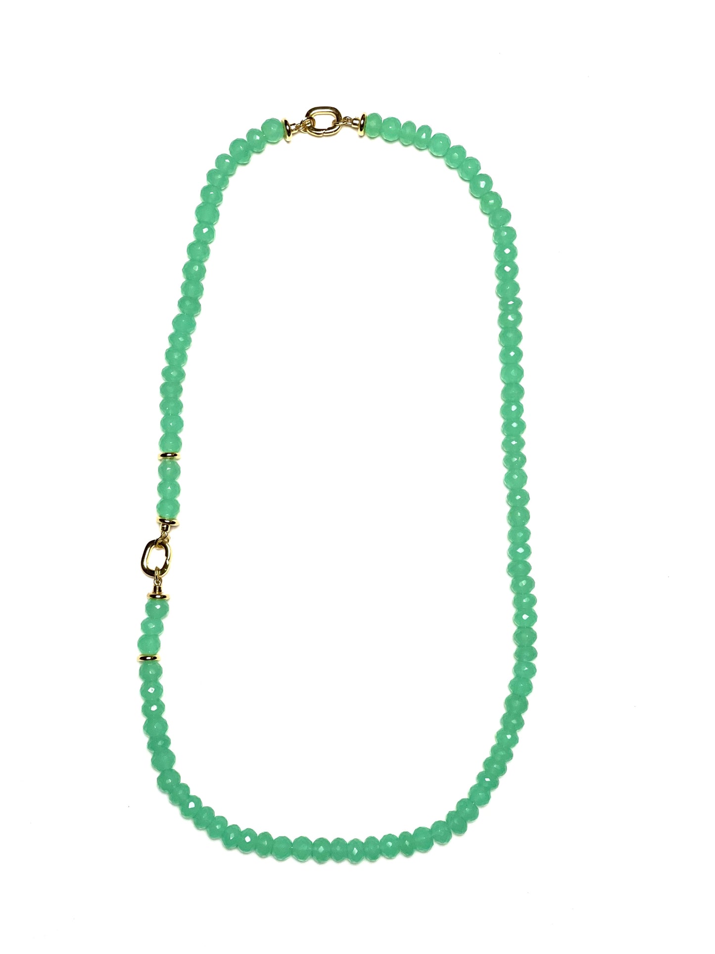 8x5mm Green Chalcedony Bracelet/Extender