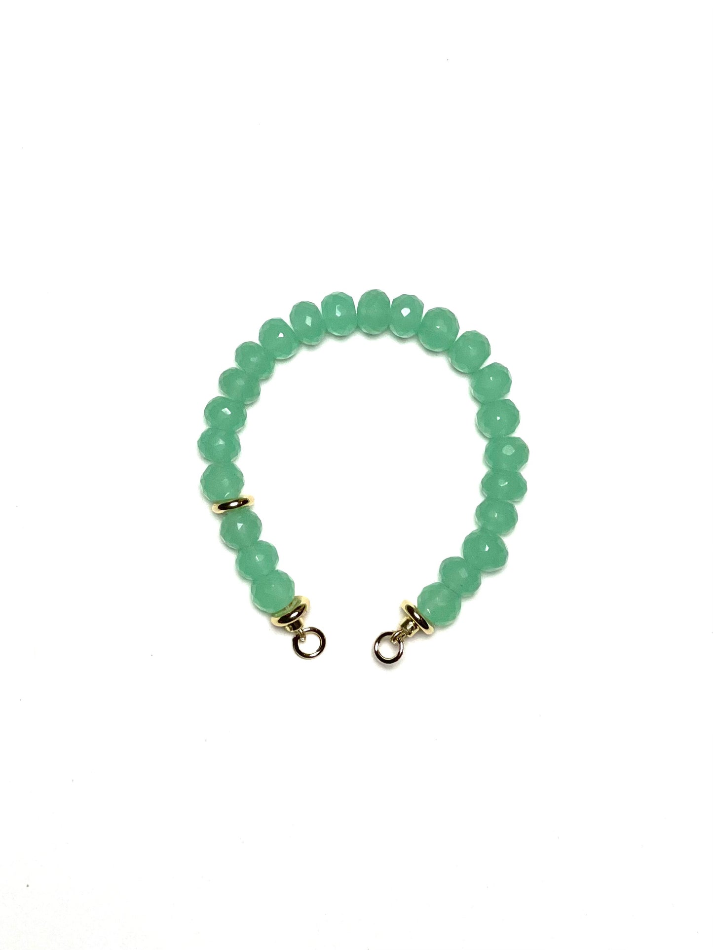 8x5mm Green Chalcedony Bracelet/Extender