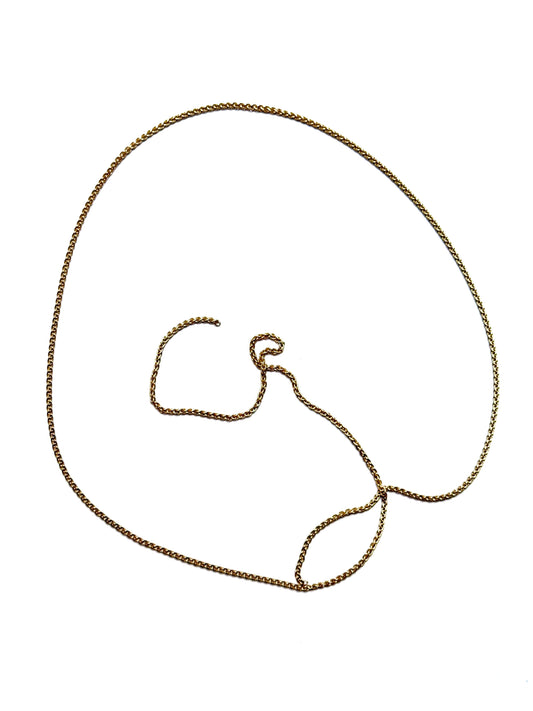 3mm Matte Gold Wheat Chain Lariat