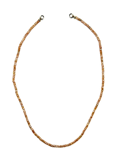 3mm Champagne Faceted Zircon Necklace