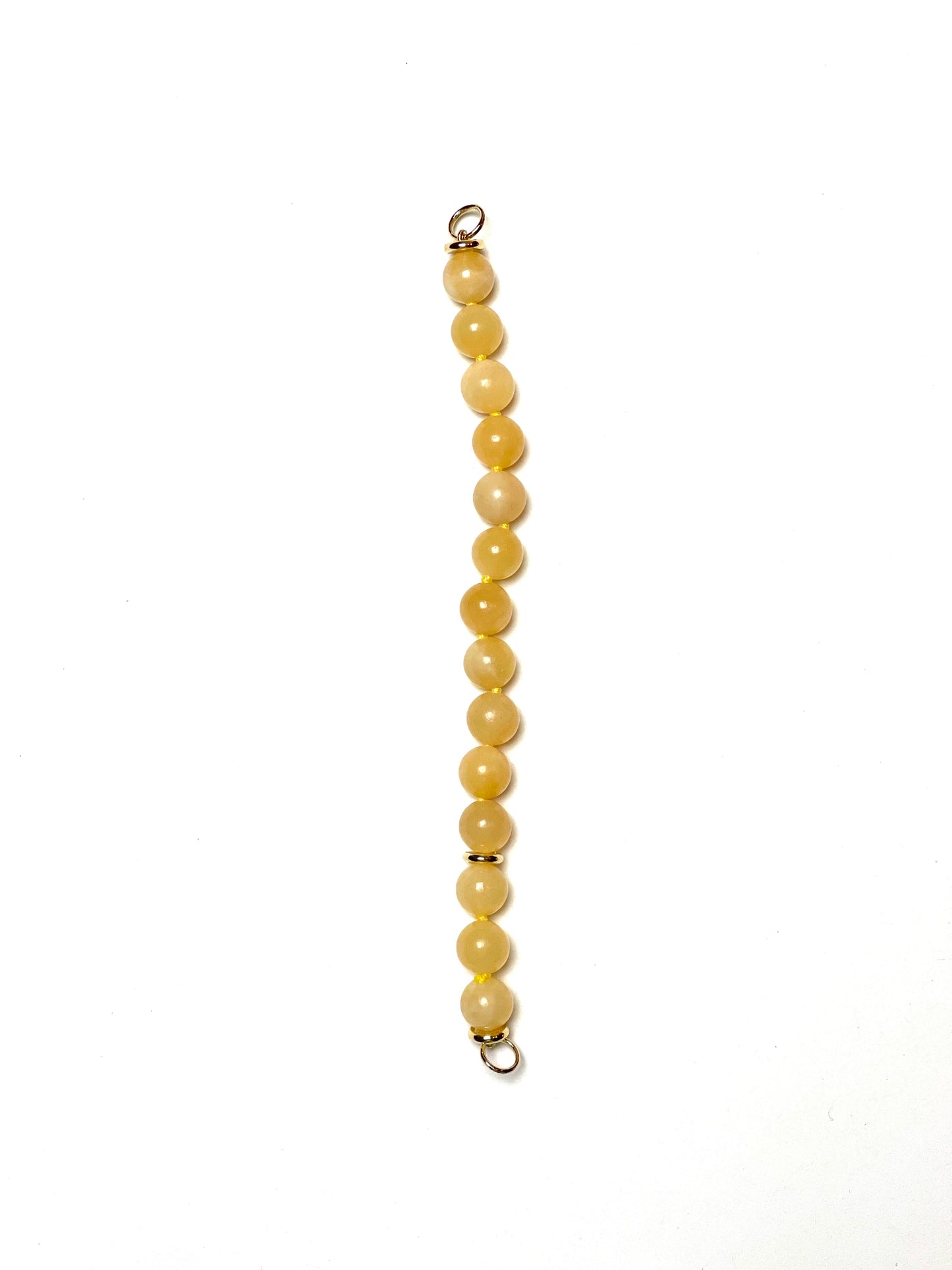 10mm Round Yellow Jade Bracelet/Extender