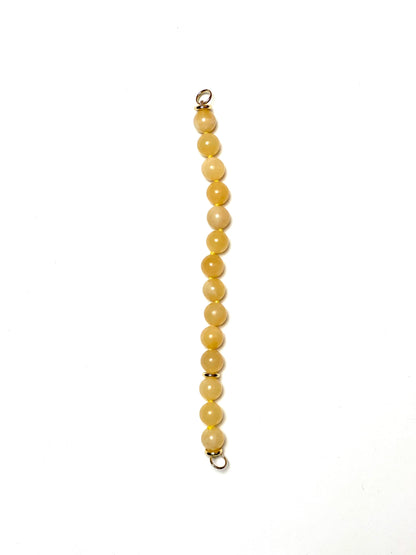 10mm Round Yellow Jade Bracelet/Extender