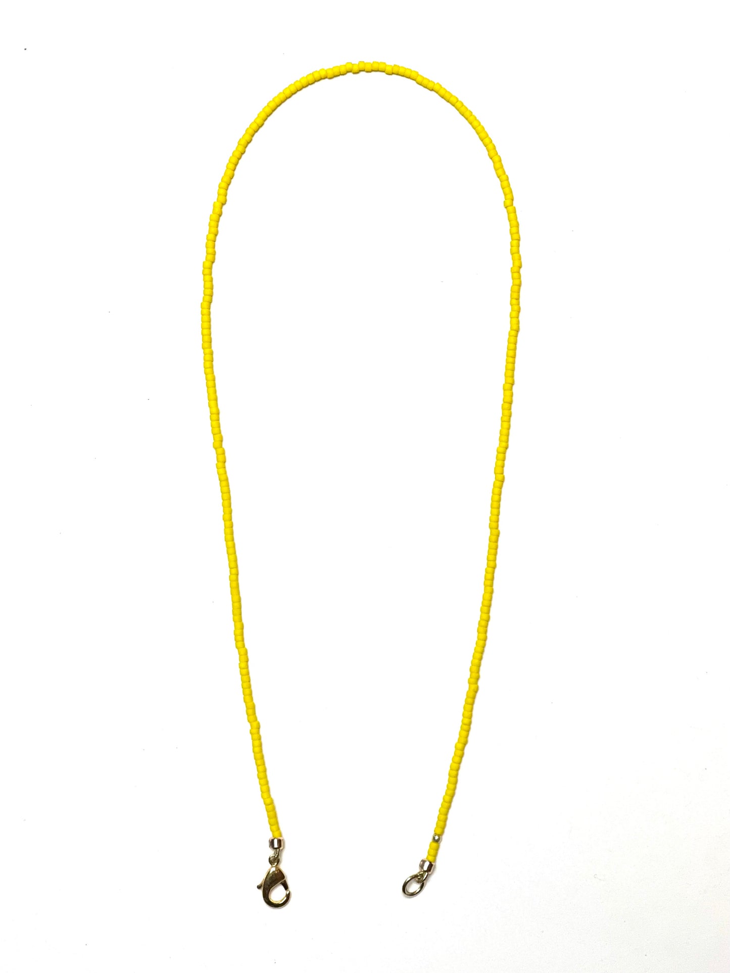 2mm Bright Yellow Synthesis Tube Pipe Necklace