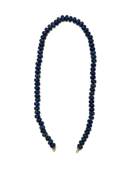 8x5mm Matte Lapis Rondelle Necklace