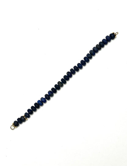 8x5mm Matte Lapis Rondelle Bracelet