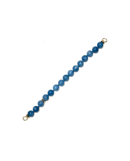 10mm Matte Round Blue Jean Jade Bracelet