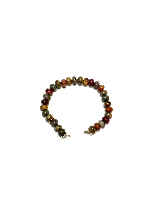 8x4mm Red Creek Jasper Bracelet/Extender