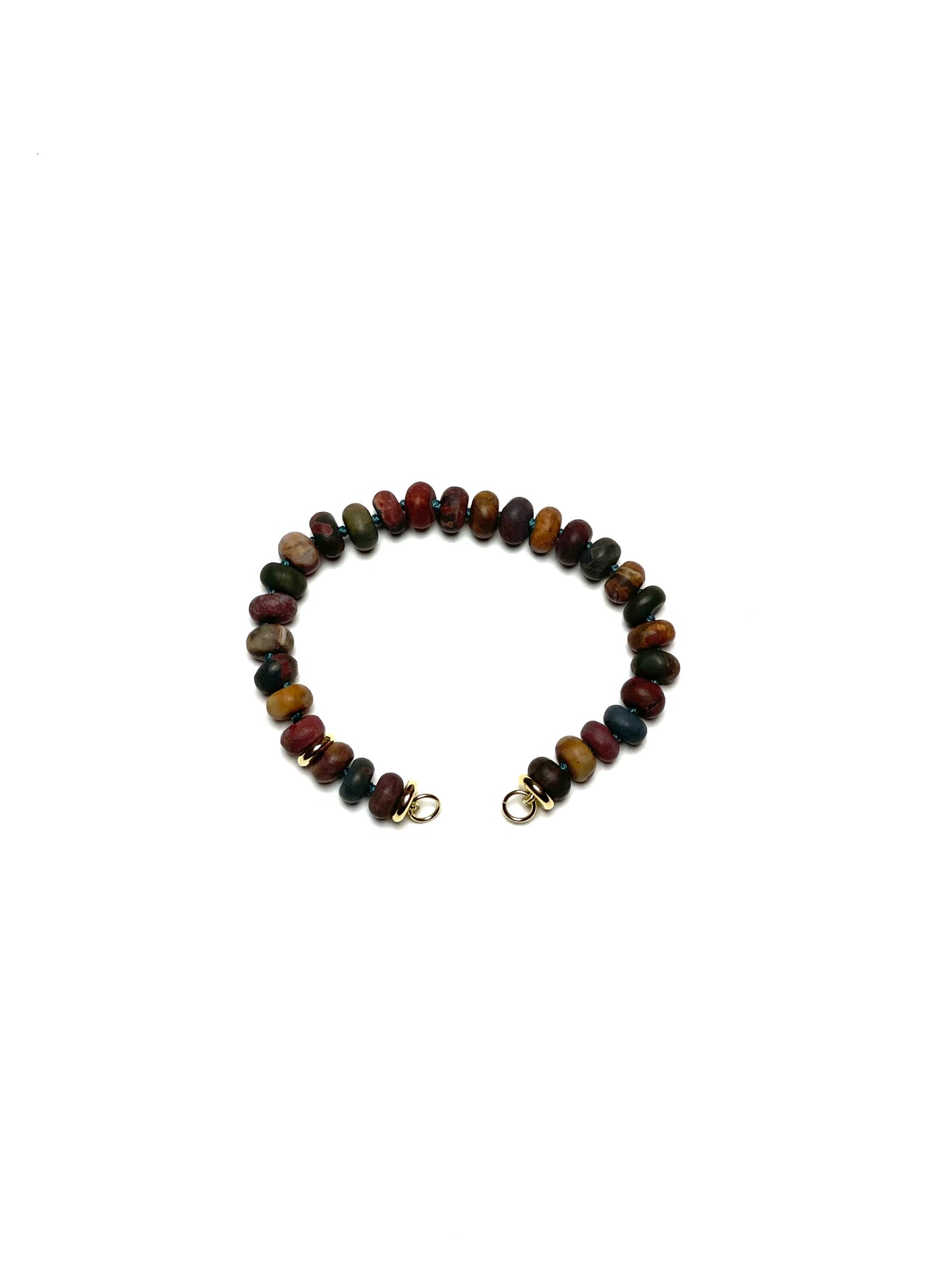 8x4mm Matte Red Creek Jasper Bracelet/Extender