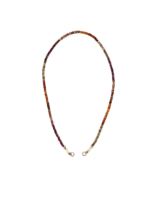 3.5mm Faceted Tundra Sapphire Necklace