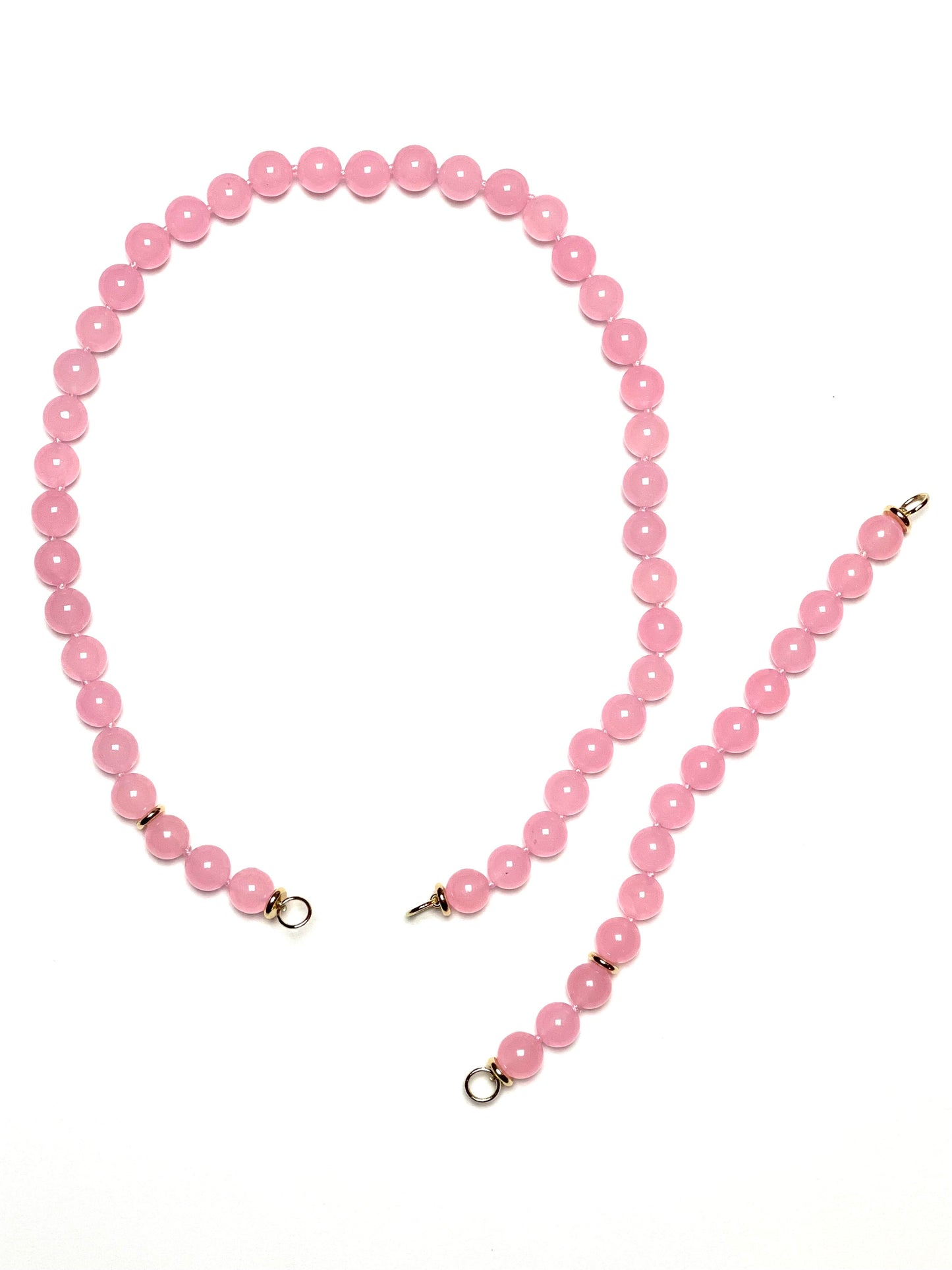 10mm Subtle And Fresh Round Pink Jade Necklace