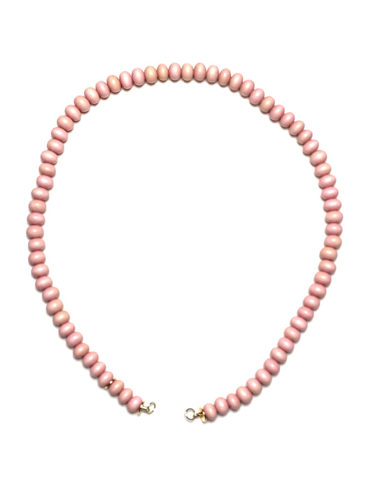 12mm Pink Abacus Rondelle Necklace