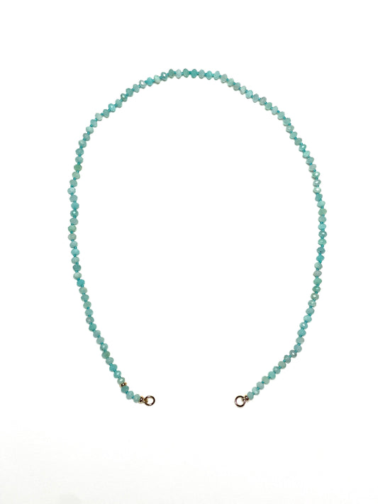 4mm Faceted Green Amazonite Necklace