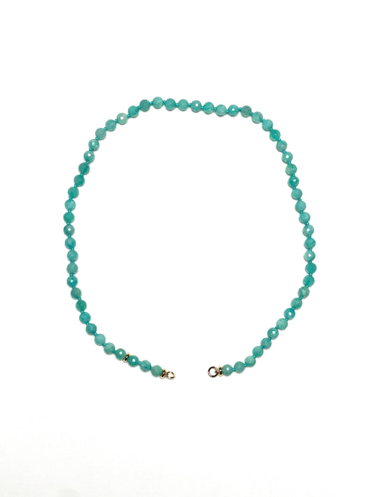 6mm Faceted Green Amazonite Necklace