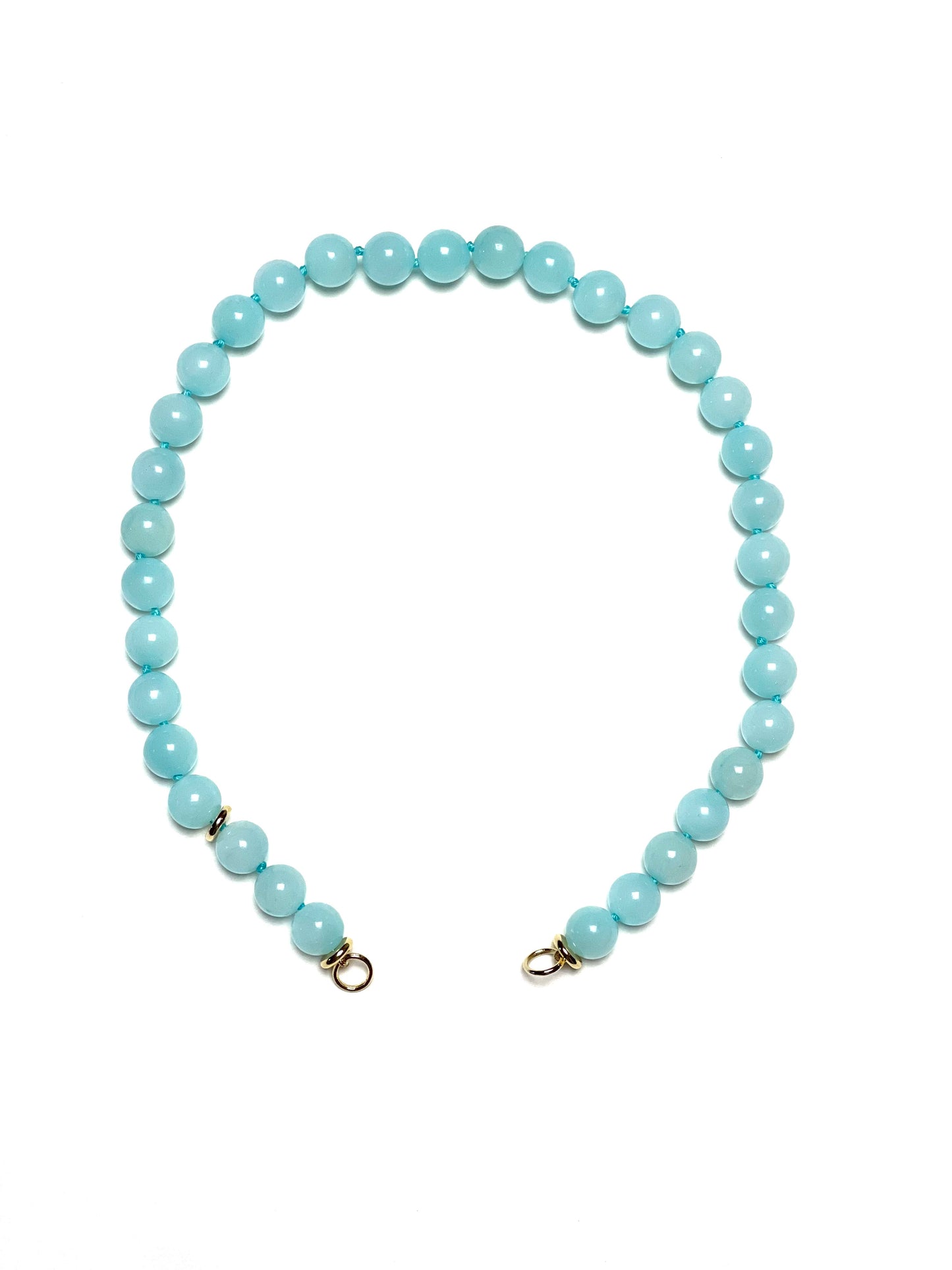 10mm Subtle And Fresh Round Turquoise Blue Jade Necklace