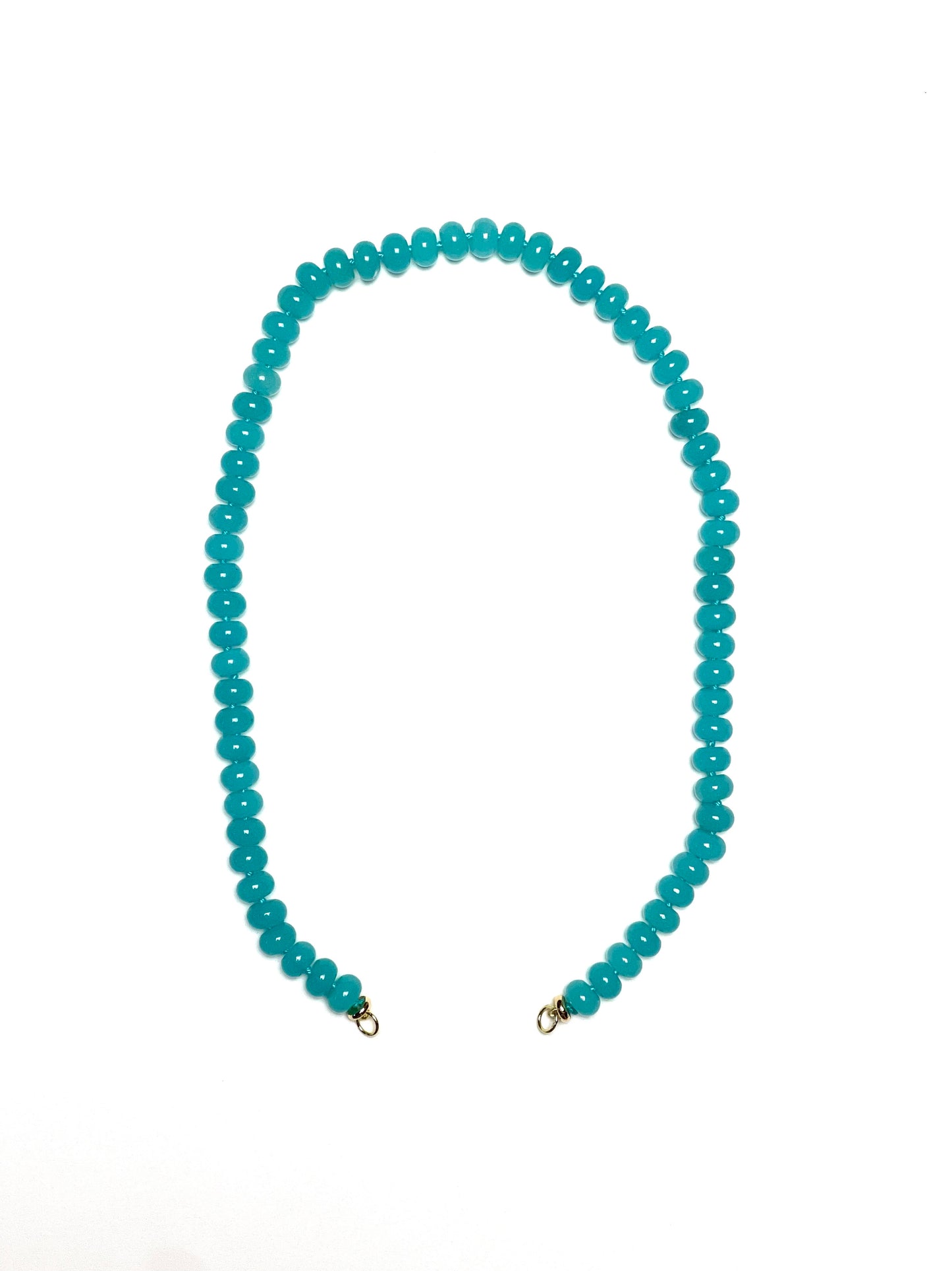 8x5mm Minty Turquoise Rondelle Necklace