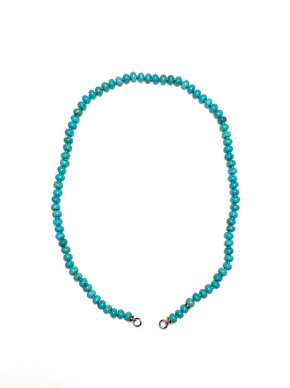 6x4mm Turquoise Rondelle Necklace