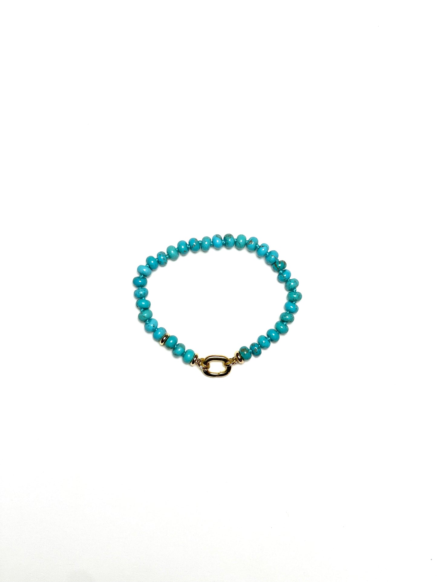 6x4mm Turquoise Rondelle Bracelet/Extender