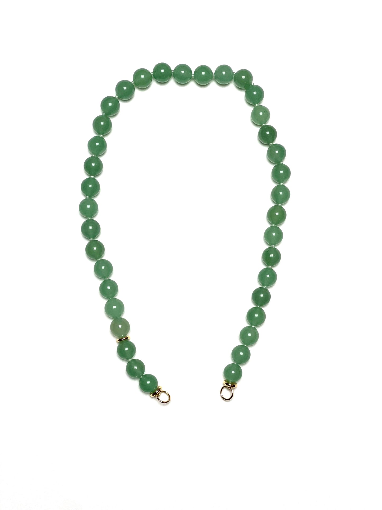 10mm Delicate And Fresh Round Green Aventurine Necklace