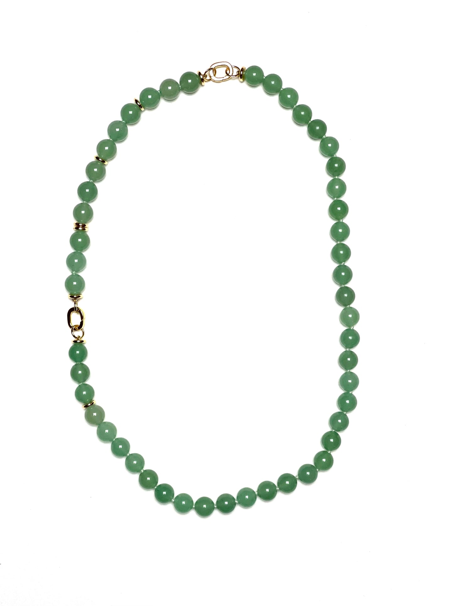 10mm Delicate And Fresh Round Green Aventurine Necklace