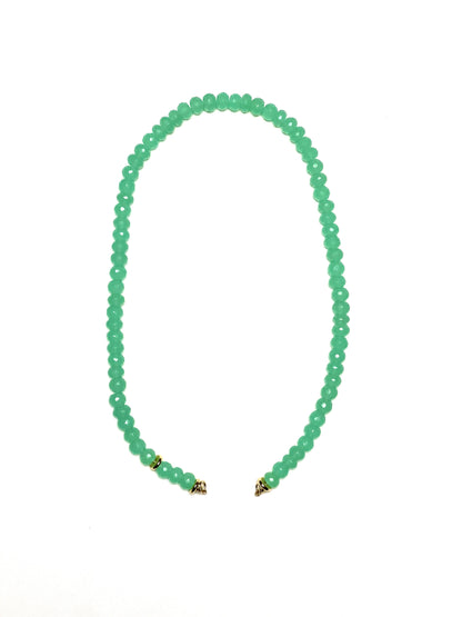 Stunning 8x5mm Green Chalcedony Necklace