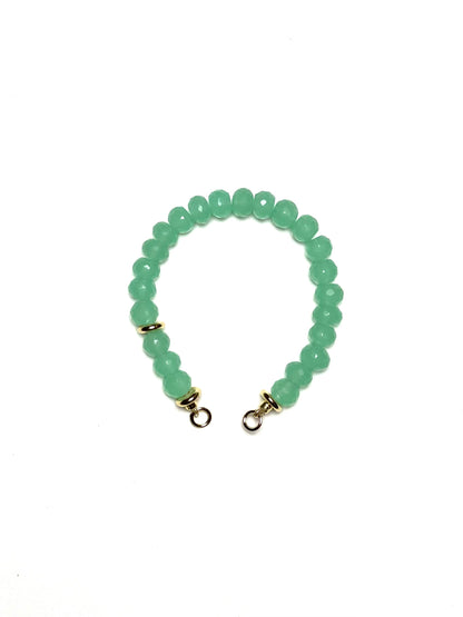 Stunning 8x5mm Green Chalcedony Bracelet