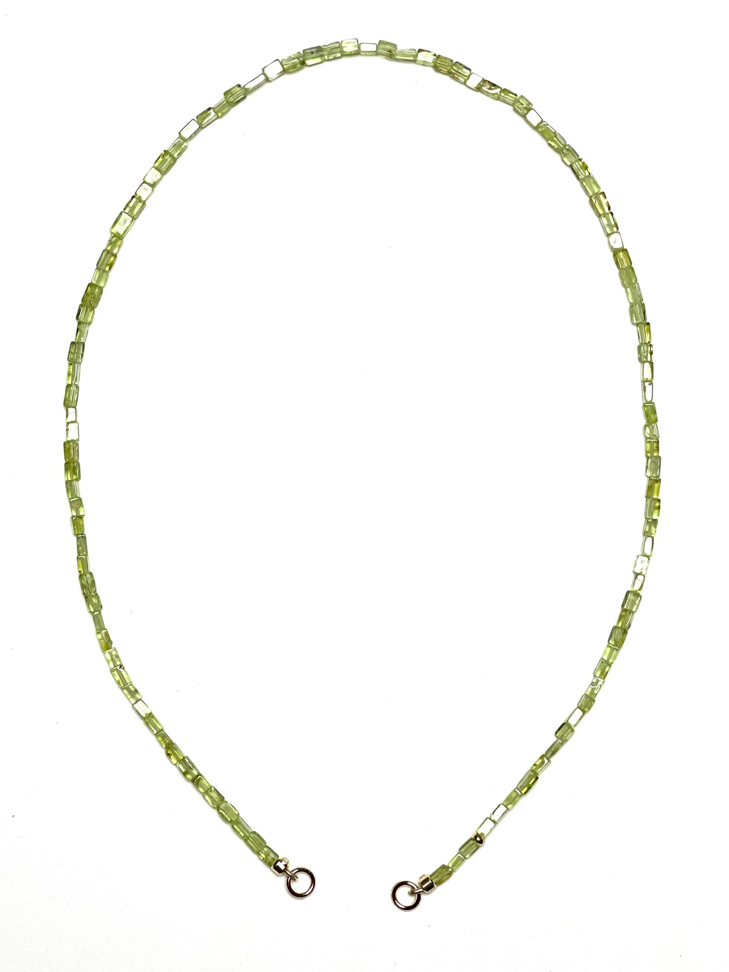 3x2 Box Cube Peridot Necklace