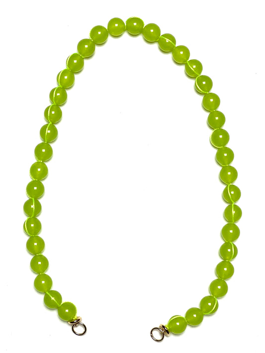 10mm Neon Green Round Jade Signature Wrap Necklace