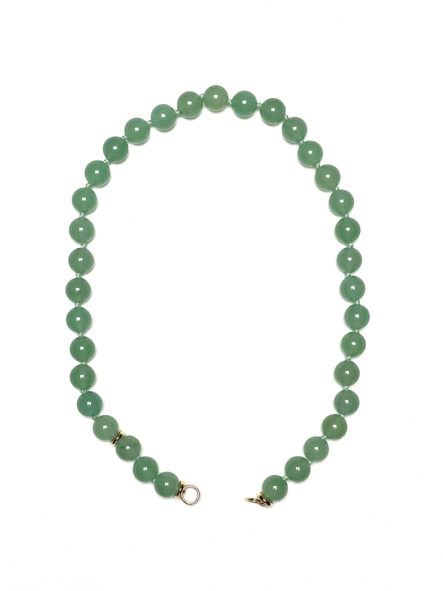 10mm Round Green Aventurine Necklace