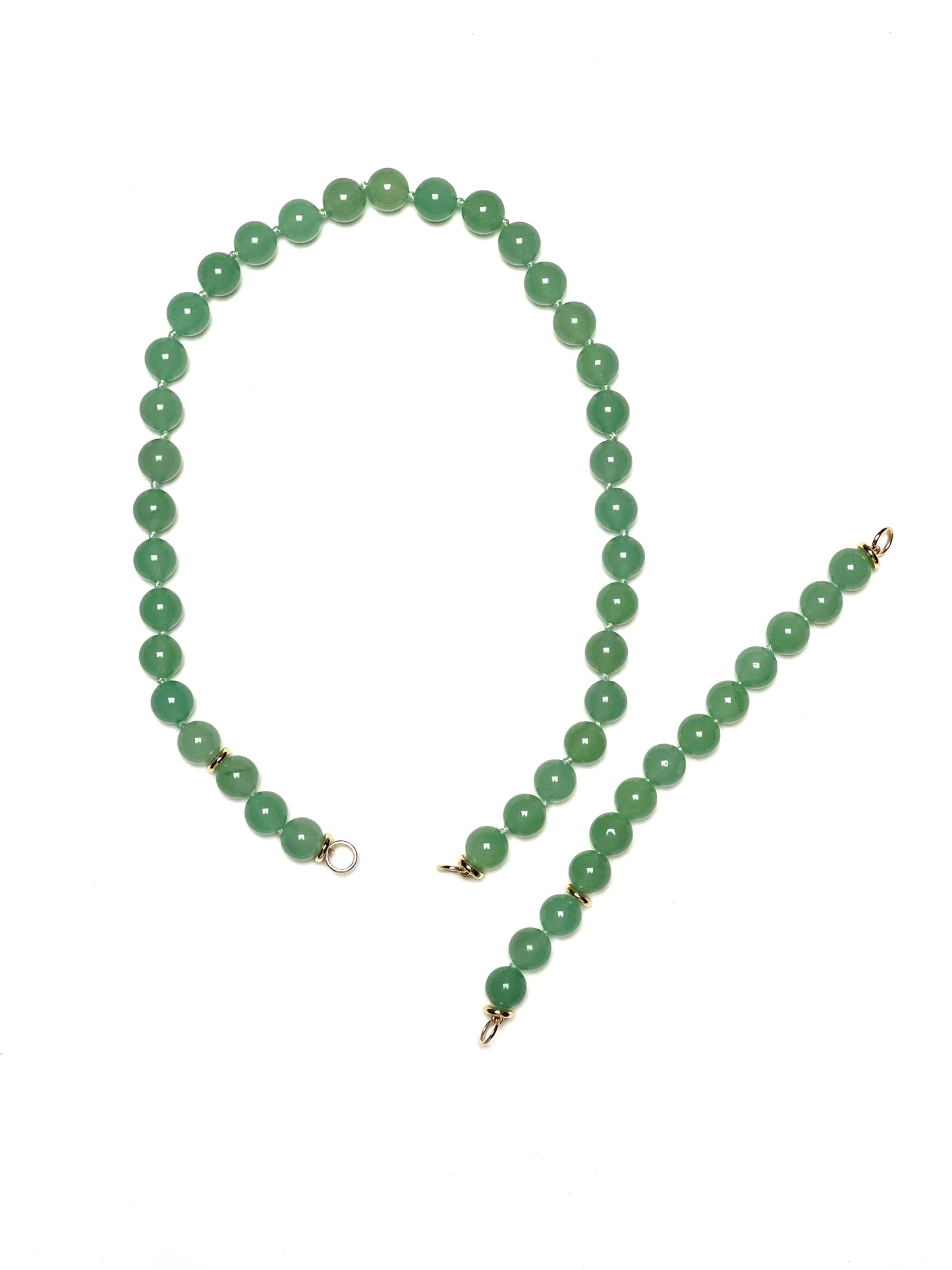 10mm Round Green Aventurine Necklace