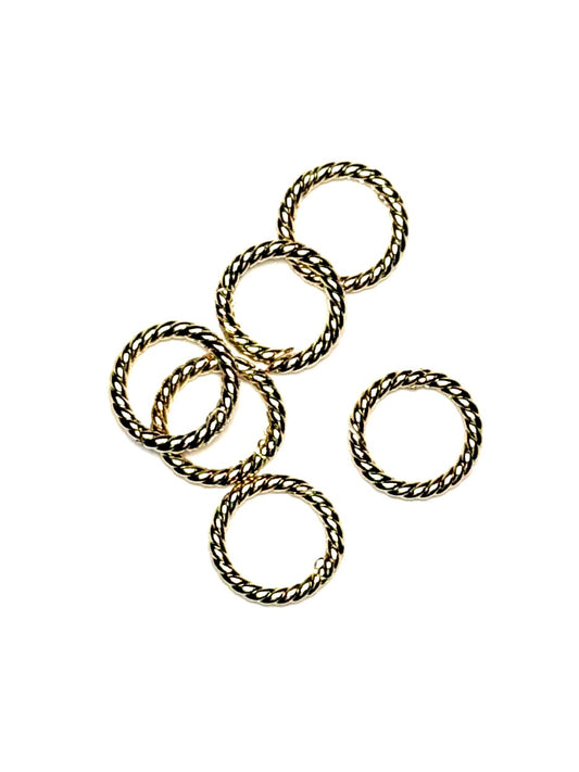 22mm Twisted Gold Round Spring Gate Connector