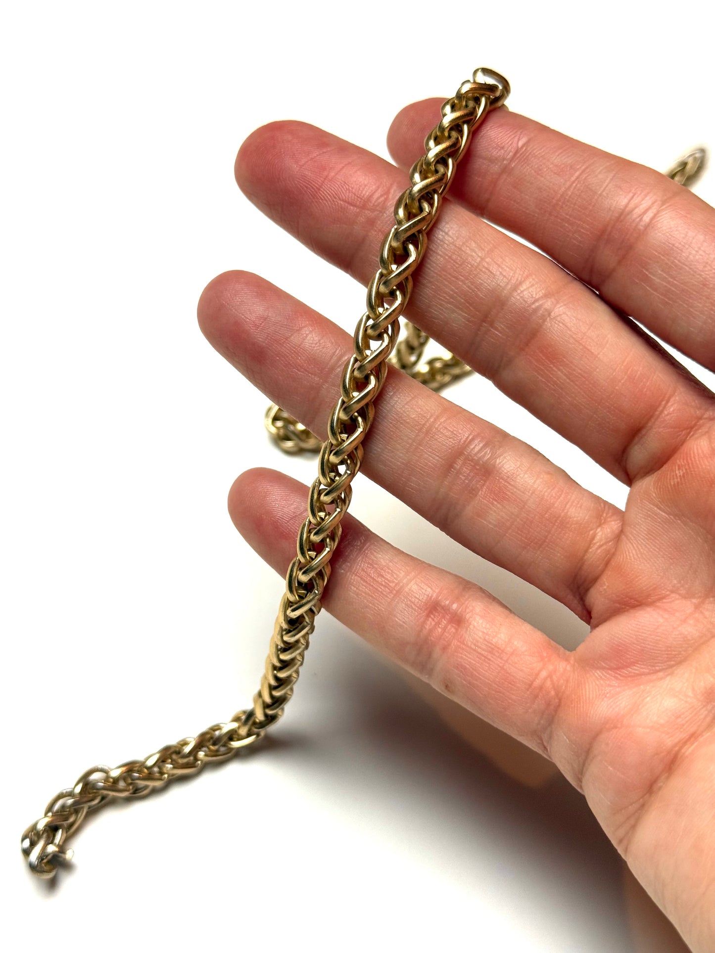 6mm Matte Gold Wheat Chain By The Inch