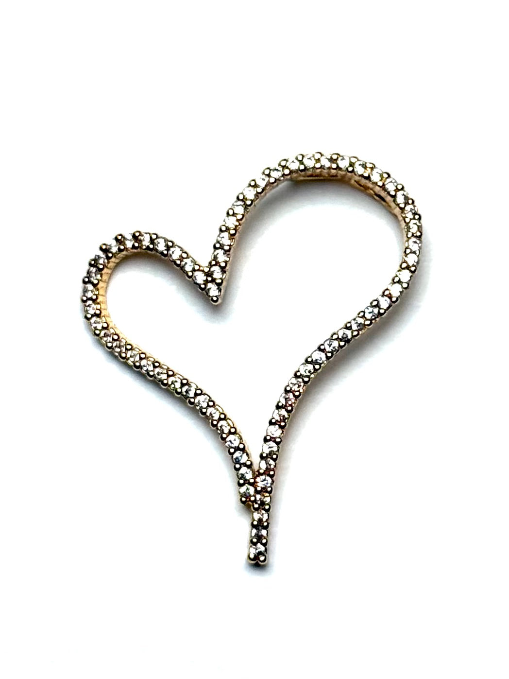 Delicate Gold Heart Outline Charm