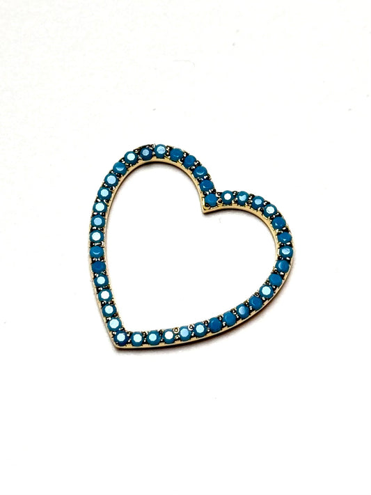 Petite Turquoise Heart Charm