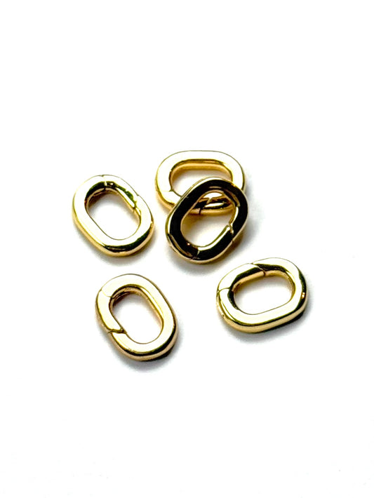 12x9mm Gold Oval Spring Gate Connector