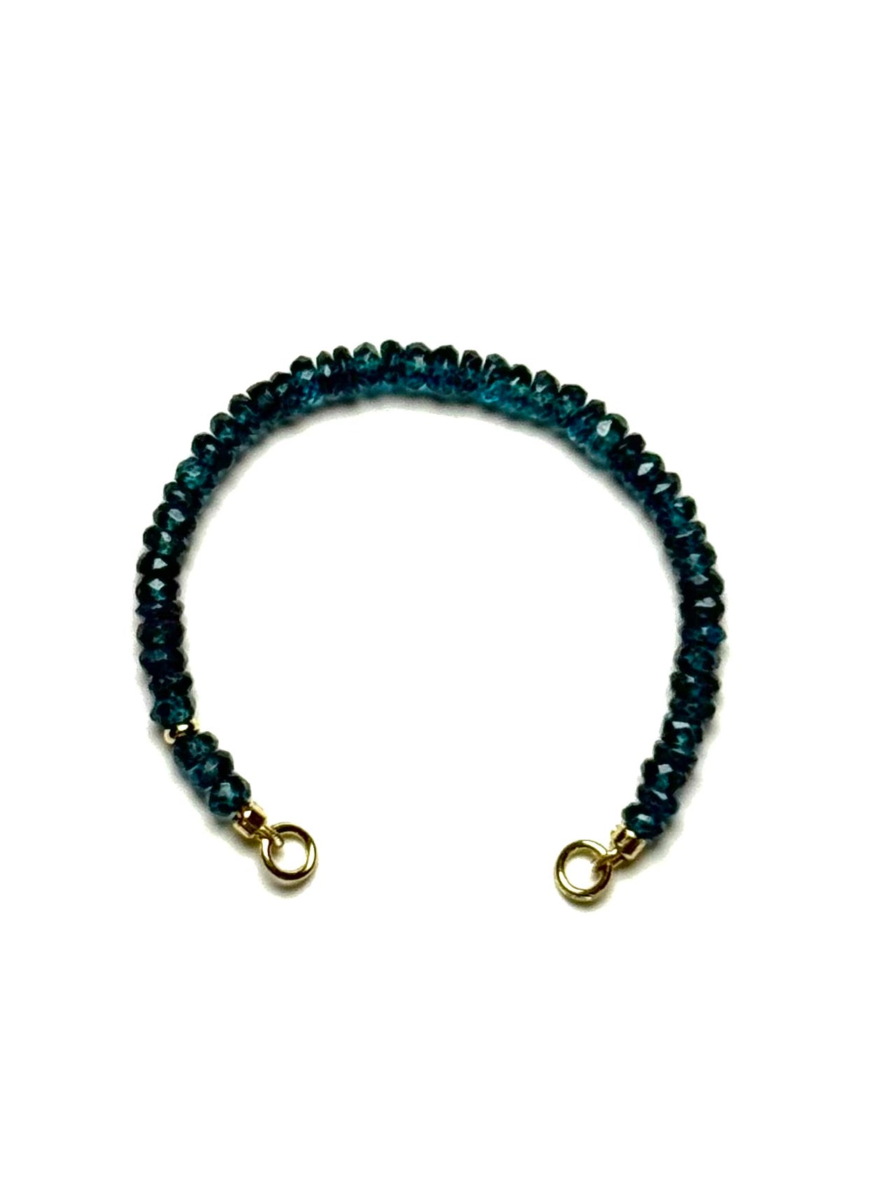 5mm London Blue Faceted Topaz Bracelet/Extender