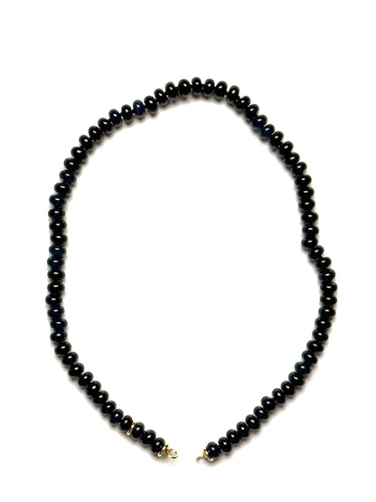 8x5mm Midnight Blue Jade Rondelle Necklace