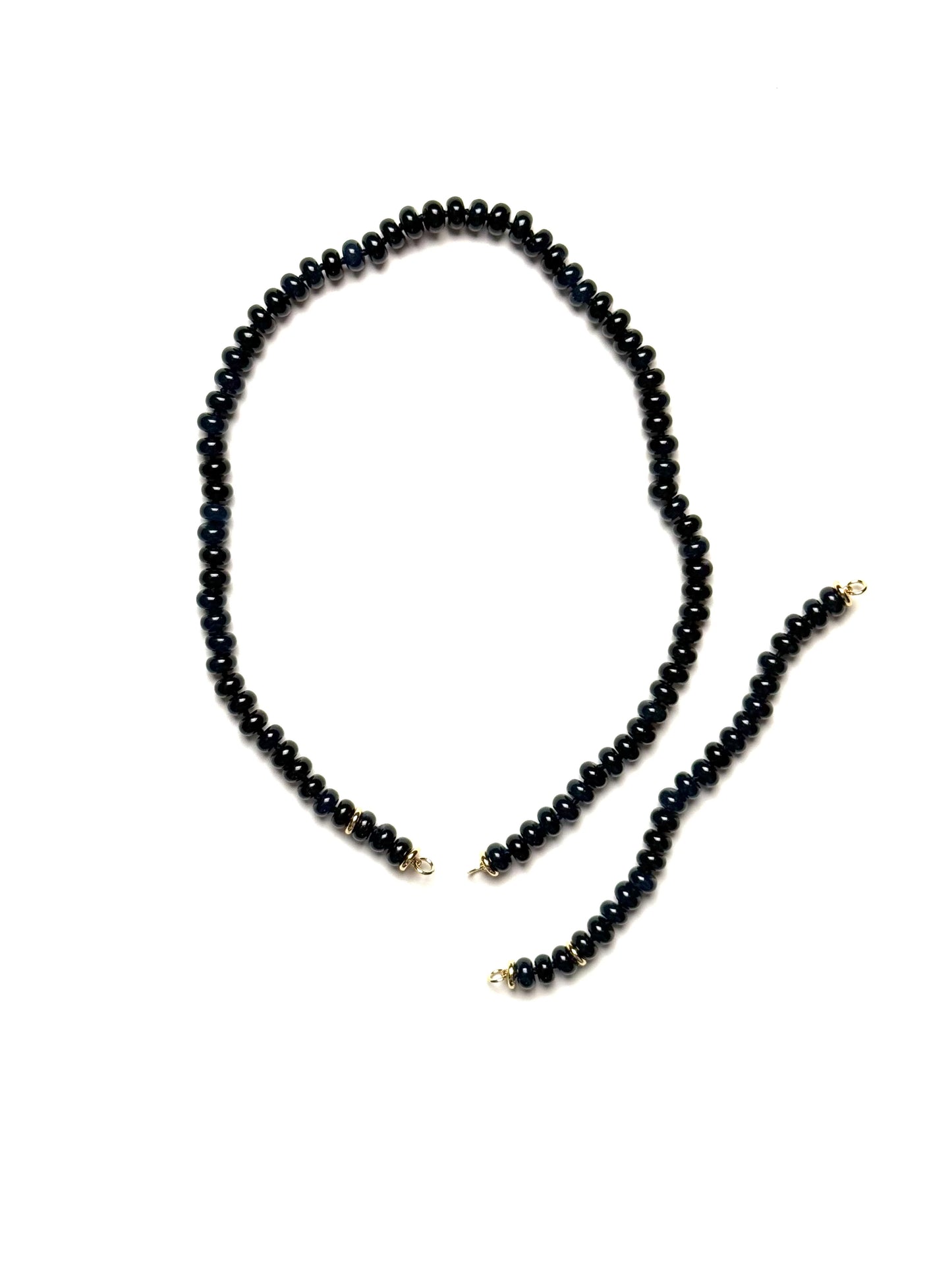 8x5mm Midnight Blue Jade Rondelle Necklace