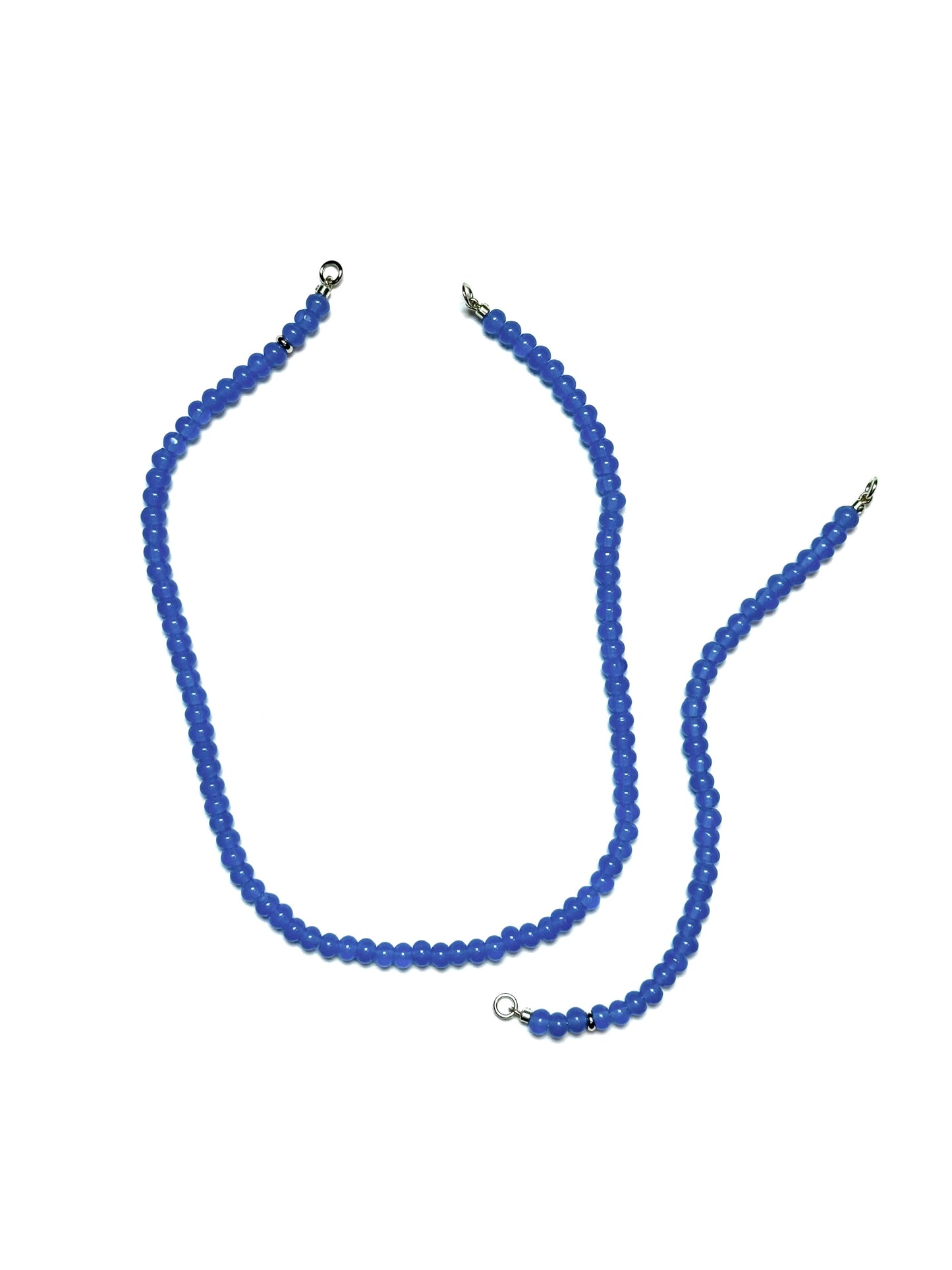 6x4mm Periwinkle Blue Chalcedony Rondelle Necklace